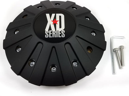 4x KMC XD Series Matte Black Wheel Center Hub Caps Bolt-On for 5x4.5 5x114.3 5x5 5x127 6x5.5 6x139.7 6x135 8x6.5 8x165.1 5x5.5 5x139.7 5x150 8x170 5x135 XD778 Monster