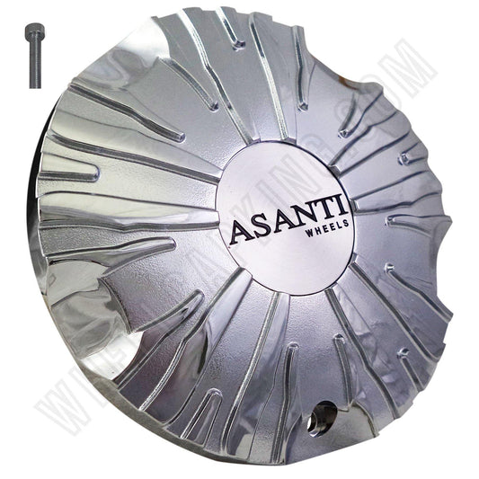 Asanti Wheels Chrome Custom Wheel Center Cap # ZEBRA MS-CAP-L112 (4 CAPS)