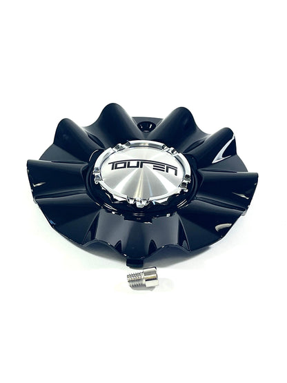 Touren Wheels Rim Center Hub Cap Gloss Black 3222 TR22 Wheels # C103222B (4 CAPS)