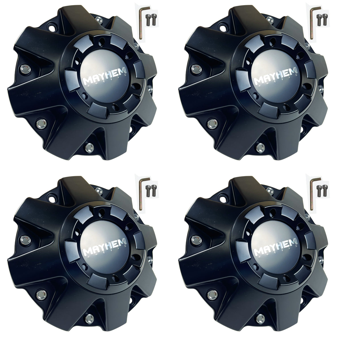 Mayhem Tank Assualt Matte Black Center Cap C108040B01 / C108010MB01 (4 CAPS)