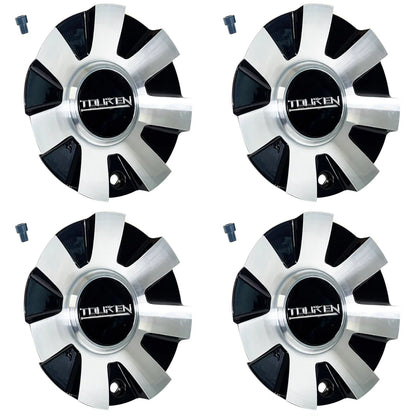 Set of four TOUREN TR60 3260 black wheel center caps