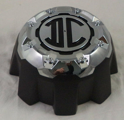 2 Crave Wheels Chrome / Black Custom Wheel Center Cap 8-LUG (4 CAPS) W/Screws