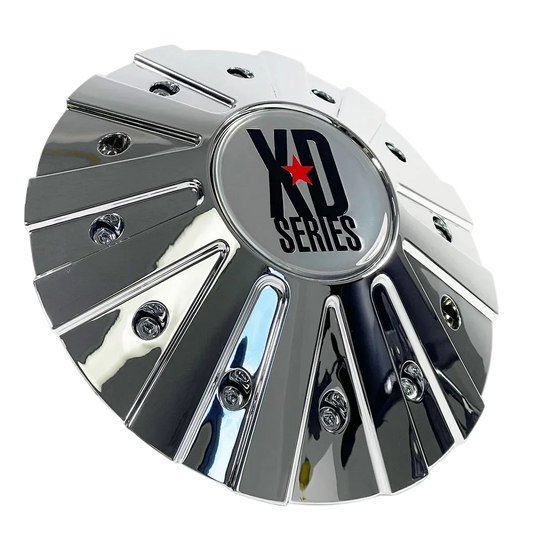 KMC XD 846L215 chrome wheel center cap front view